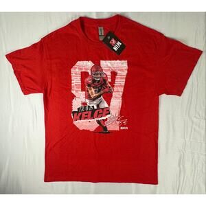 Travis Kelce NFLPA Red Graphic T-Shirt Size L NWT